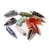 Natural Mixed Gemstone Pointed Pendants G-D040-01P-B-1