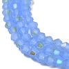 Imitation Jade Electroplate Glass Beads Strands GLAA-F029-J4mm-D04-3