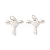Brass Micro Pave Cubic Zirconia Charms KK-C018-02P-2