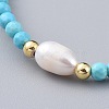 Synthetic Turquoise(Dyed) Beads Stretch Bracelets BJEW-JB04676-04-2