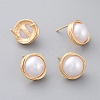 Brass Stud Earring Findings X-KK-S350-429-2
