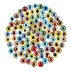 Flat Back Glass Cabochons GGLA-PH0007-93A-1