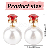 10 Pairs 10 Colors Resin Diamond & Plastic Imitaion Pearl Front Back Stud Earrings EJEW-AN0002-65-2