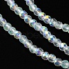 Electroplated Glass Beads Strands EGLA-P055-01A-AB01-5