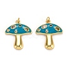 Autumn Theme Real 18K Gold Plated Brass Micro Pave Cubic Zirconia Pendants X-ZIRC-L100-019A-G-1