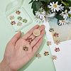 18Pcs 3 Colors Brass Micro Pave Cubic Zirconia Pendants KK-DC0001-25-3