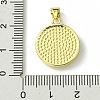 Rack Plating Brass Pave Natural Shell Pendants KK-A204-01B-01G-3