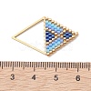 Glass Seed Bead & 304 Stainless Steel Pendants PALLOY-MZ01309-01-3
