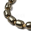Natural Pyrite Beads Strands G-Z131-D01-03-4