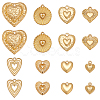 16Pcs 8 Styles Brass Pendants FIND-WR0012-65-1