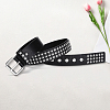 Platinum Star Rivet PU Leather Chain Belts for Jeans AJEW-WH20096-87B-3