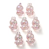 UV Plating Rainbow Iridescent Transparent Acrylic Bubble Beads OACR-C007-02A-1