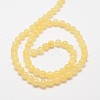 Natural Yellow Jade Bead Strands X-G-K121-01-6mm-2
