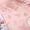 4 Bags 2 Styles Alloy & Resin Clip Hair Barrettes PHAR-SC0001-005-6