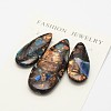 Assembled Synthetic Dyed Imperial Jasper and Bronzite Pendant Sets G-L359-02D-1