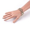 Electroplate Glass Wrap Bracelets BJEW-JB04018-02-3