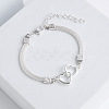 Double Heart Alloy Link Bracelets FS-WGC61CE-02-1