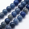 Dyed & Heated Natural Blue Aventurine Beads Strands G-I199-24-4mm-1