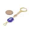 Evil Eye 201 Stainless Steel Hamsa Hand/Hand of Miriam Keychains KEYC-JKC00467-3