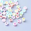 Craft Acrylic Horizontal Hole Letter Beads SACR-S201-11-1