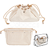 Canvas Drawstring Cosmetic Pouches ABAG-WH0035-049-1