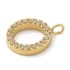 Ion Plating(IP) 304 Stainless Steel Micro Pave Cubic Zirconia Pendants STAS-Z107-03G-14-2