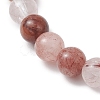 Natural Multi-Color Rutilated Quartz Beaded Stretch Bracelets for Women BJEW-JB13466-3
