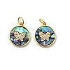 Brass Micro Pave Cubic Zirconia Pendants KK-K384-22A-G-1