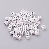 50g Opaque Acrylic Horizontal Hole Letter Beads SACR-TA0001-19Q-1