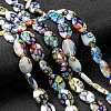 Handmade Millefiori Glass Beads Strands X-LK137-7
