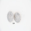 Alloy Rhinestone Half Round Stud Earrings FS-WGCEA49-06-1