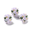 Luminous Polymer Clay Rhinestone Floral Ball Beads CLAY-U002-01D-2