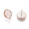 304 Stainless Steel Stud Earring Settings STAS-H380-B-13RG-2