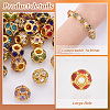 40Pcs 10 Colors Brass Rhinestone Beads KK-PH0006-03-4