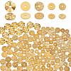 500Pcs 5 Styles Alloy Wavy Spacer Beads KK-SZ0006-31-1