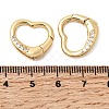 Brass Micro Pave Clear Cubic Zirconia Spring Gate Rings ZIRC-F146-01A-5