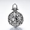 Rack Plating Brass Cage Pendants KK-Q402-01AS-2