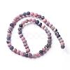 Frosted Natural Rhodonite Round Bead Strands G-E487-12-8mm-3