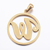 Ion Plating(IP) 304 Stainless Steel Pendants STAS-K162-076G-2