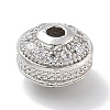 Rack Plating Brass Micro Pave Cubic Zirconia Beads KK-L224-032P-1