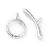 Eco-friendly Brass Toggle Clasps X-KK-D082-12S-1
