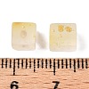 Frosted Glass Beads with Golden Glitter Powder DGLA-NH001-6mm-01A-3