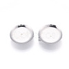 304 Stainless Steel Brooch Cabochon Settings X-STAS-E547-08H-P-2