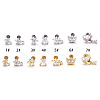 Stainless Steel Micro Pave Clear Cubic Zirconia Internally Threaded Labrets WGBE4CC-09-4