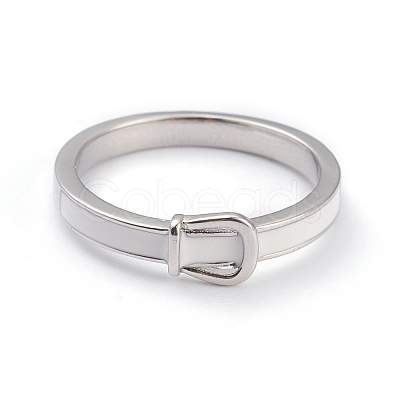 Brass Enamel Finger Rings RJEW-J074-04P-A-1
