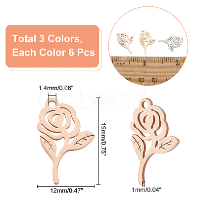 18Pcs 3 Colors Valentine's Day Theme STAS-UN0030-17-1