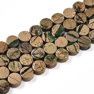 Natural Verdite Stone Beads Strands G-N346-06A-03-1