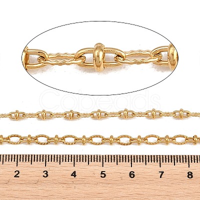 304 Stainless Steel Textured Oval Link Chains CHS-A016-26G-1