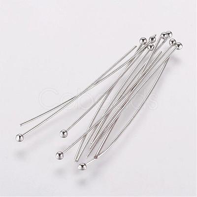 Rack Plating Brass Ball Head Pins KK-E680-03-0.6x61mm-P-1