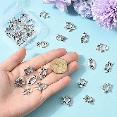 30Pcs 6 Styles Alloy Spacer Beads FIND-YW0007-82-1